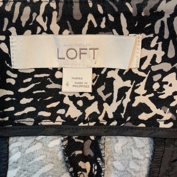 Loft Black & Gray Print Cropped Marisa Pant - Picture 9 of 10